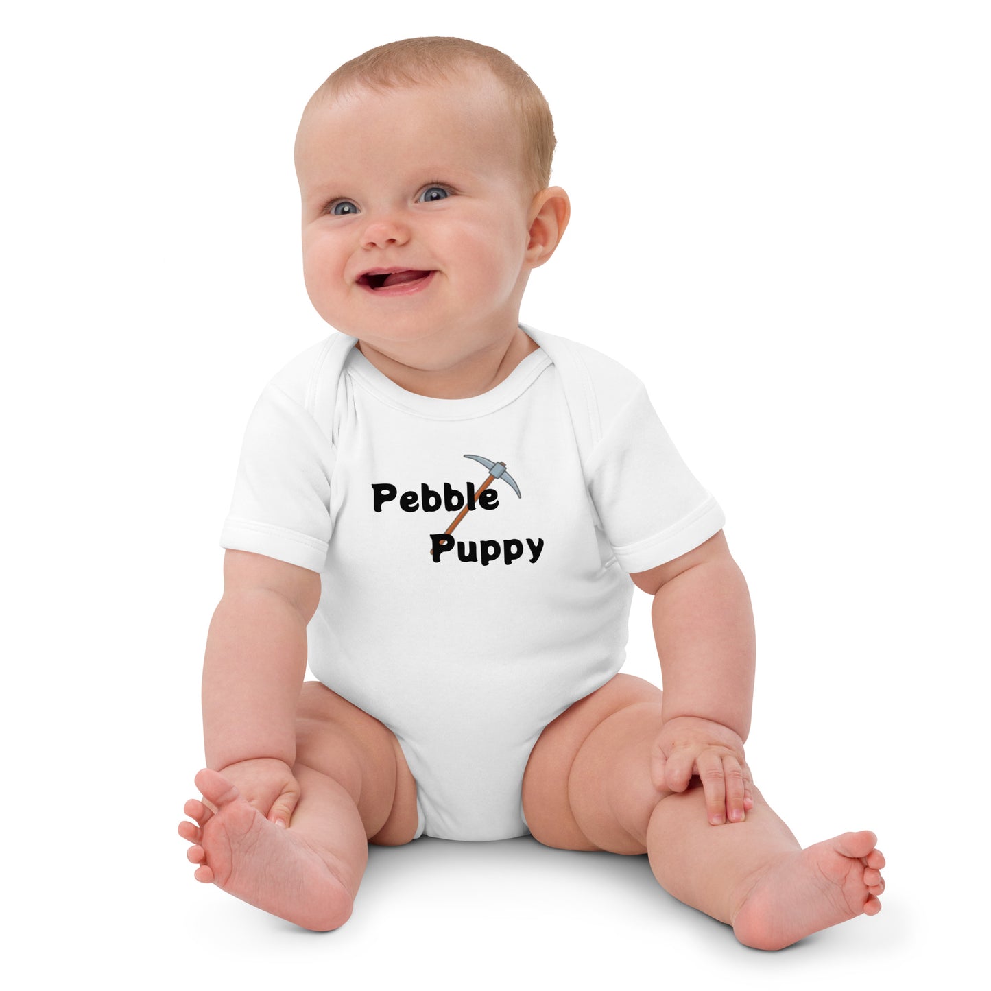 'Pebble Puppy' Organic Cotton Baby Bodysuit