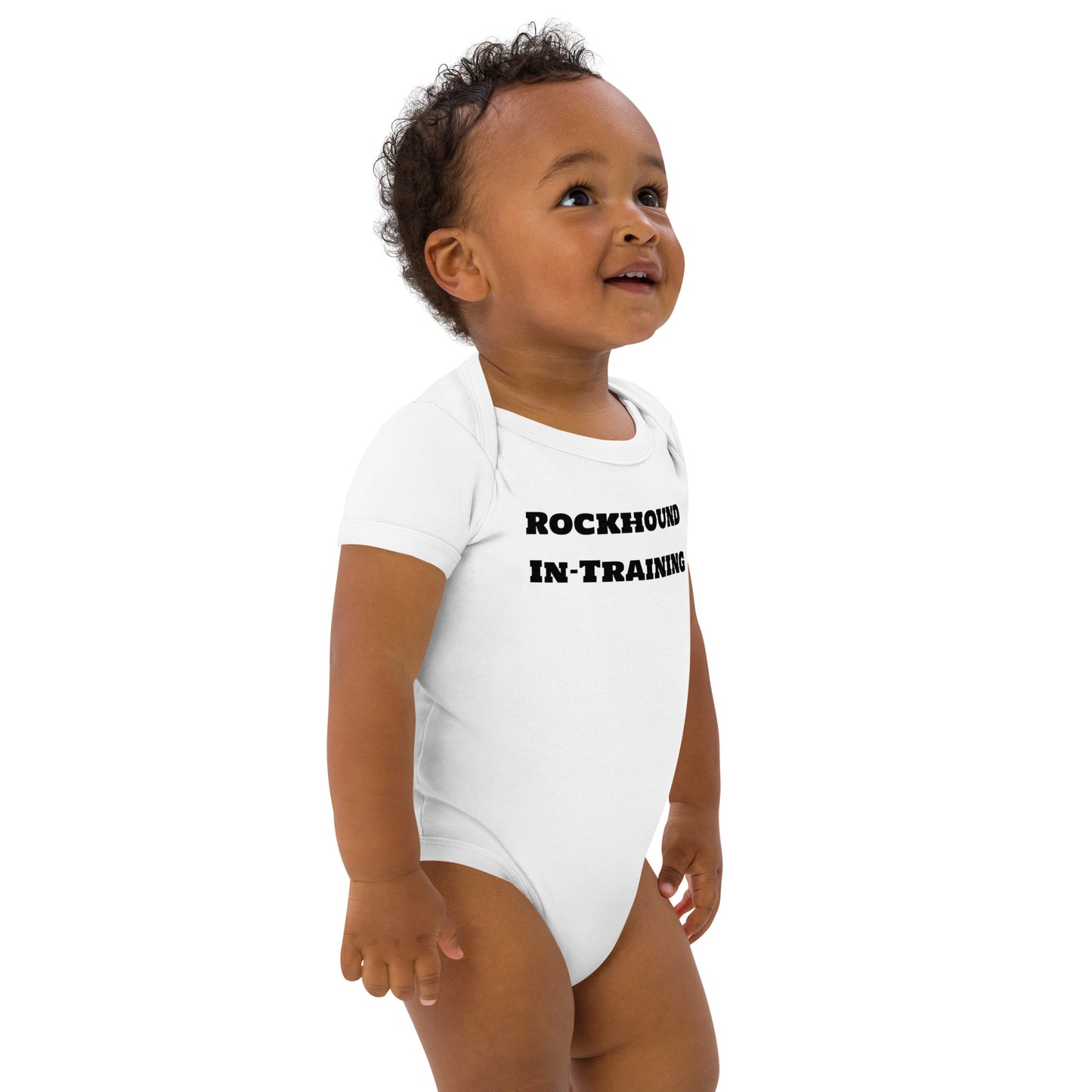 'Rockhound In Training' Organic Cotton Baby Bodysuit