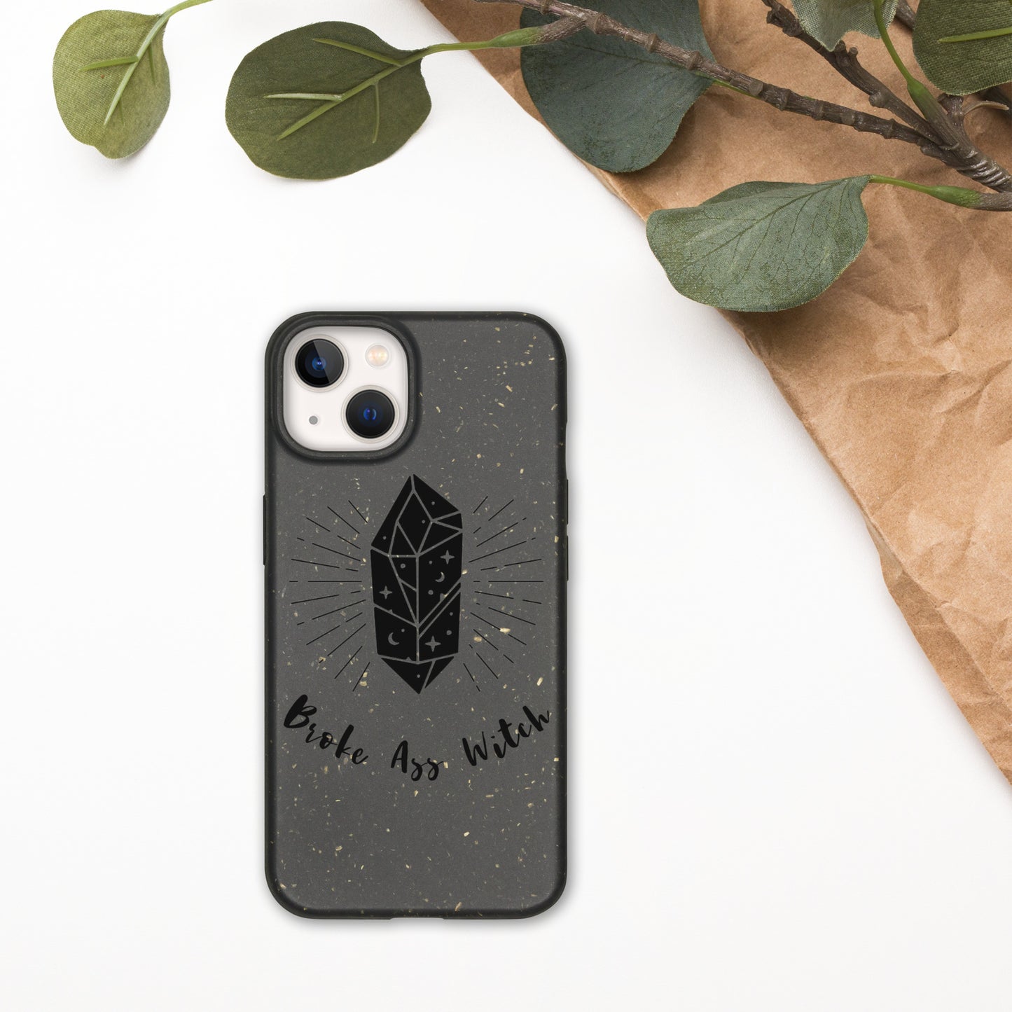 Funda biodegradable moteada 'Broke Ass Witch' para iPhone®