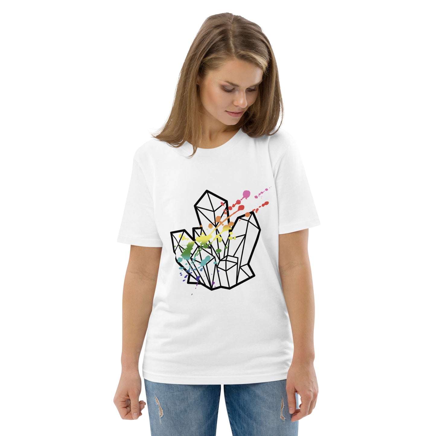 Pastel Pride Splatter Unisex Organic Cotton T-Shirt