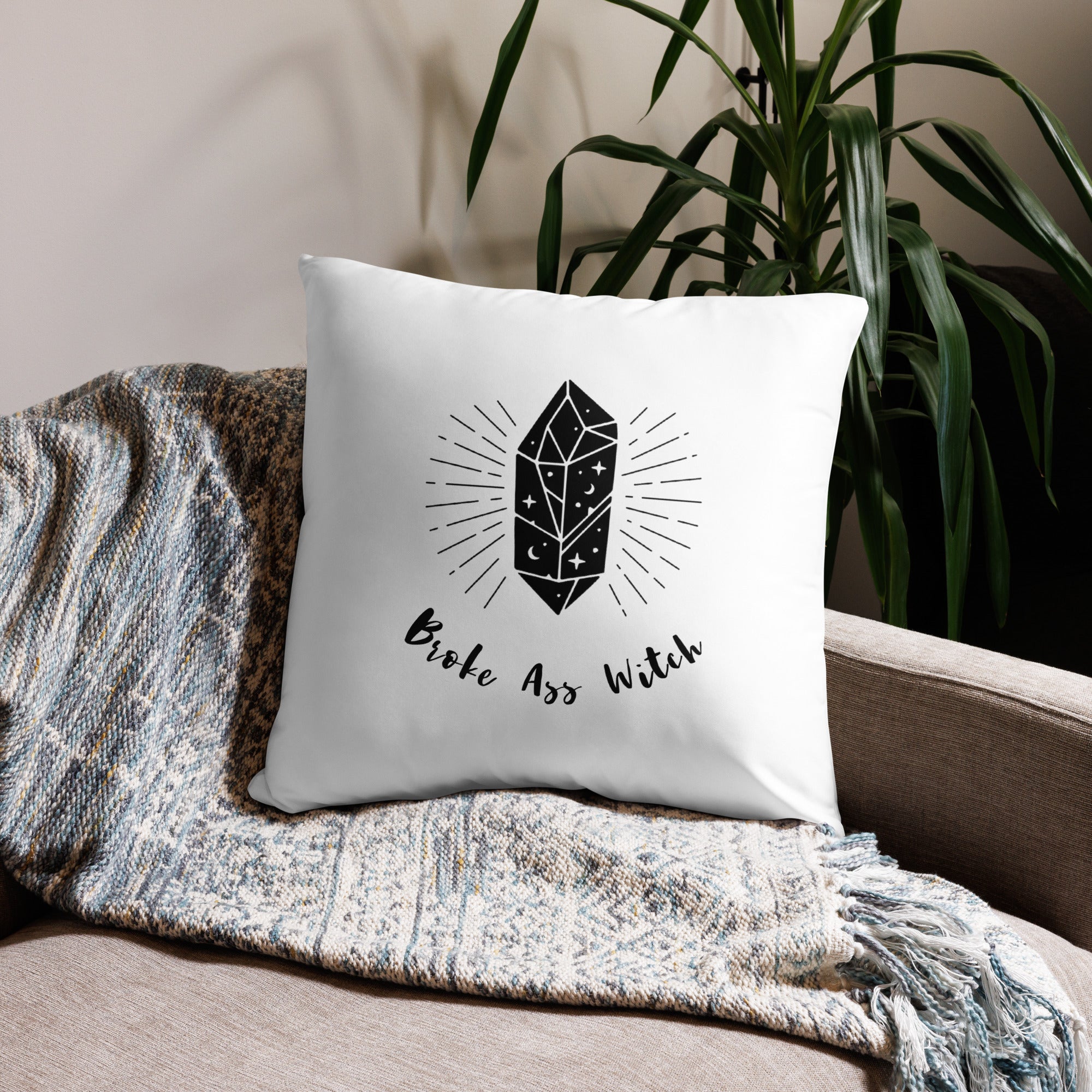 'Broke Ass Witch' Pillow