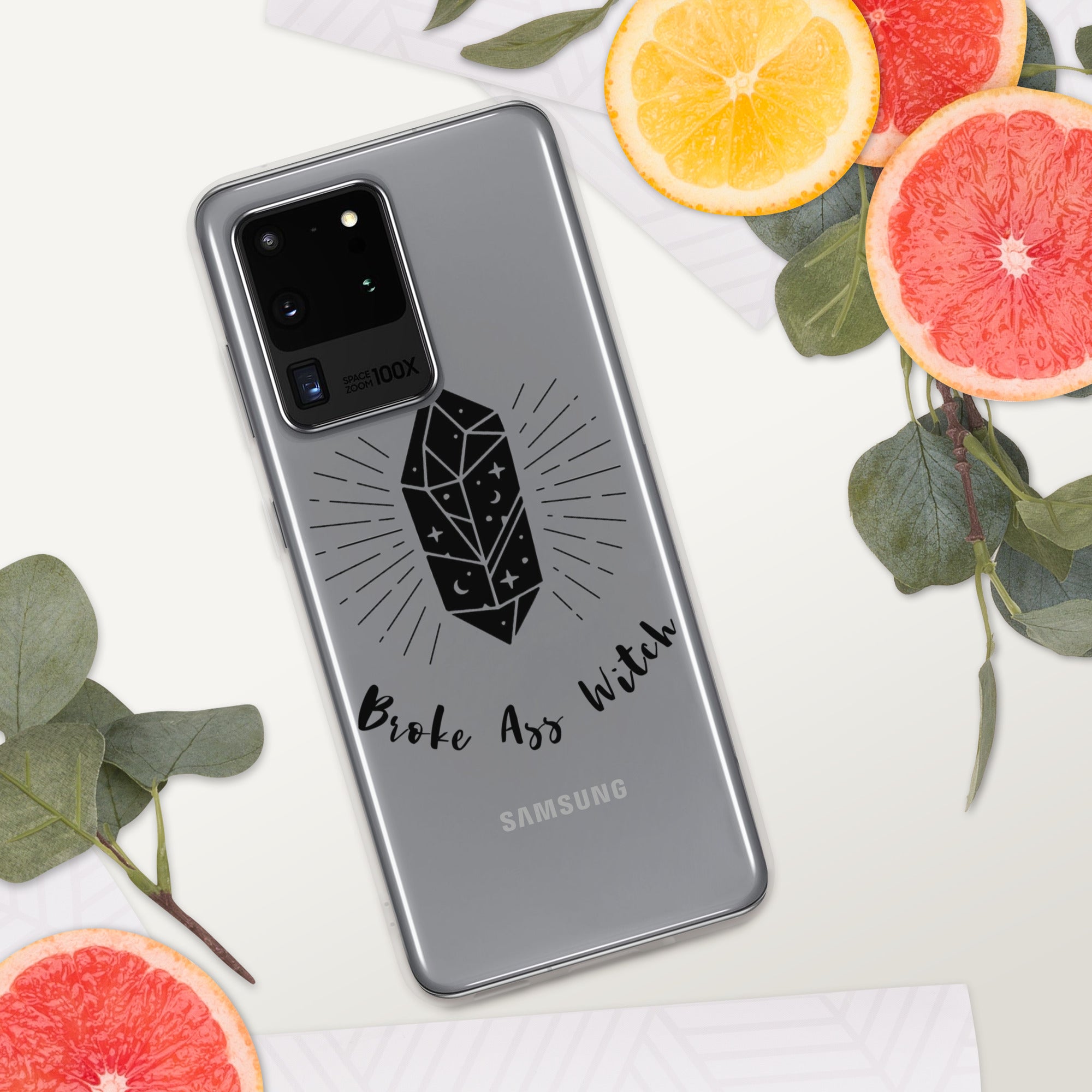 'Broke Ass Witch' Clear Case for Samsung®