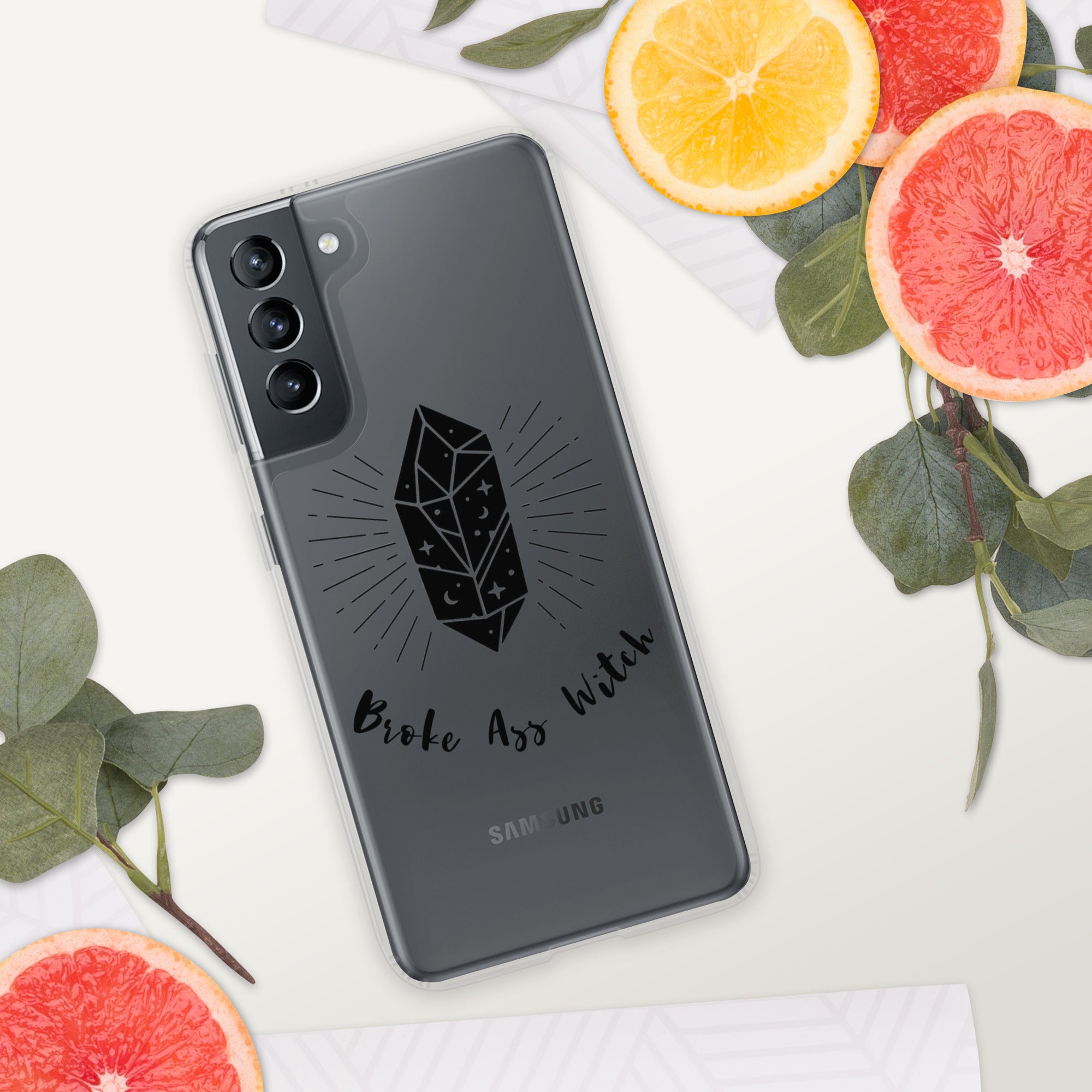 'Broke Ass Witch' Clear Case for Samsung®