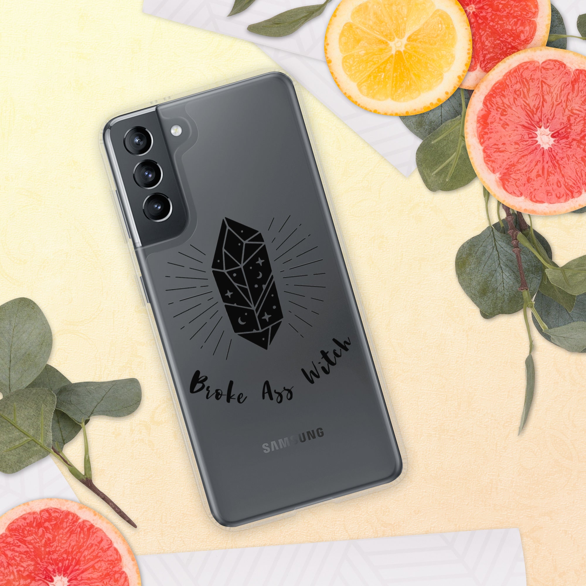 'Broke Ass Witch' Clear Case for Samsung®