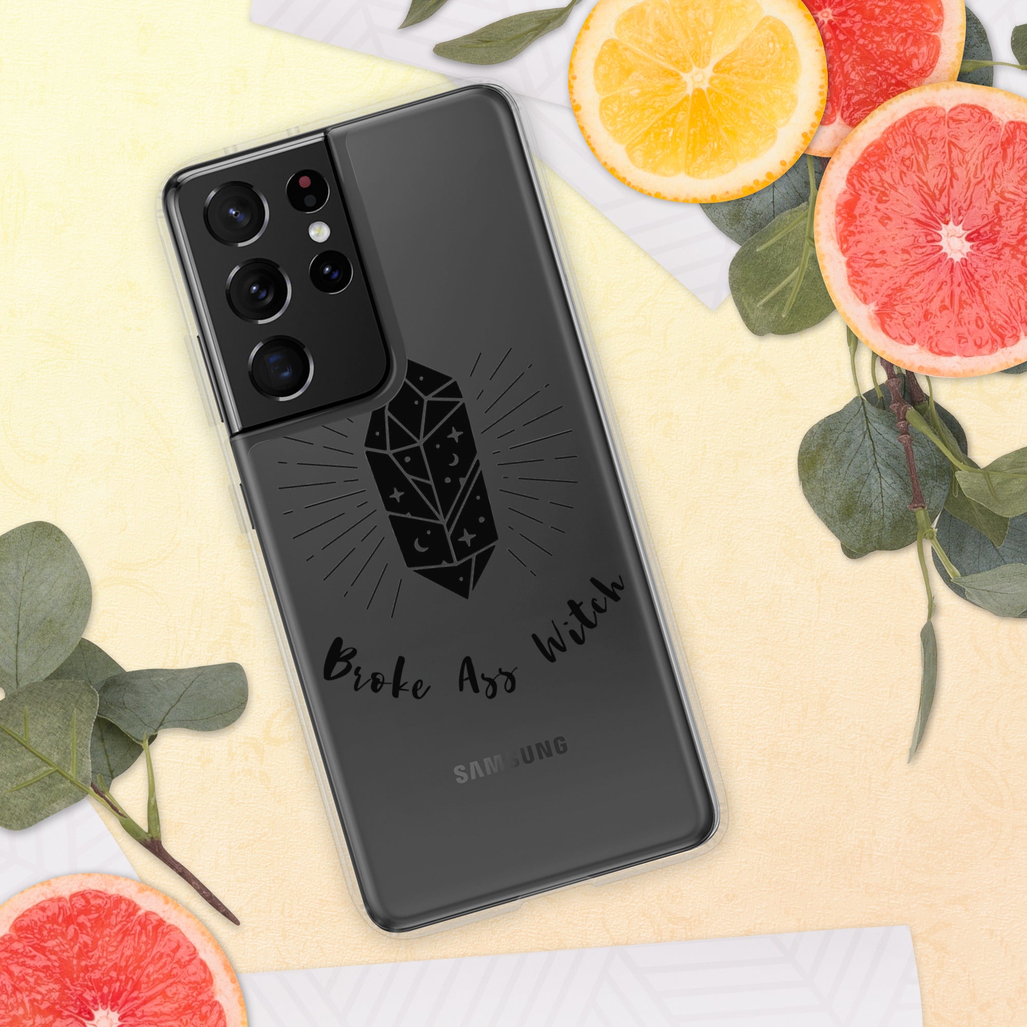 'Broke Ass Witch' Clear Case for Samsung®