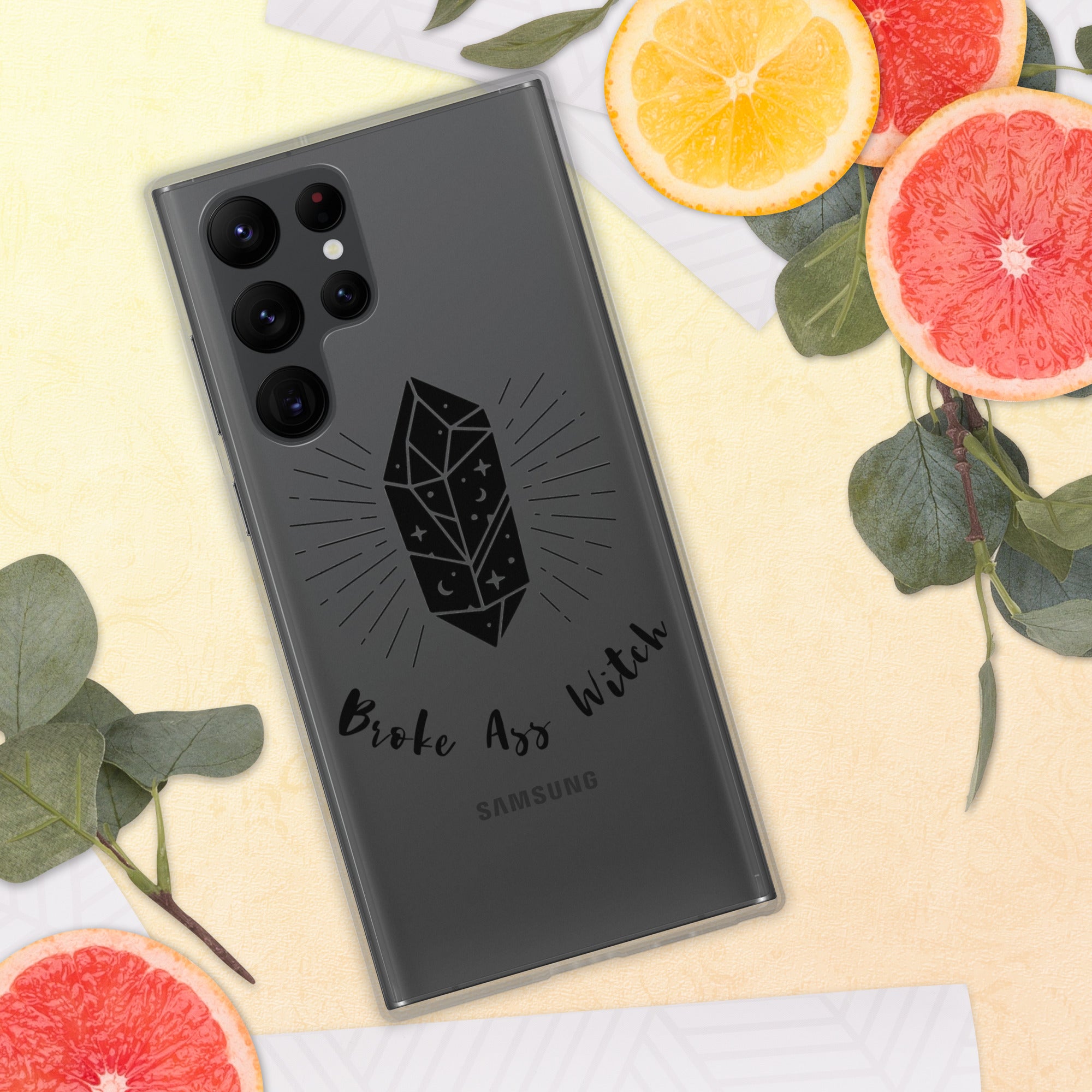 'Broke Ass Witch' Clear Case for Samsung®