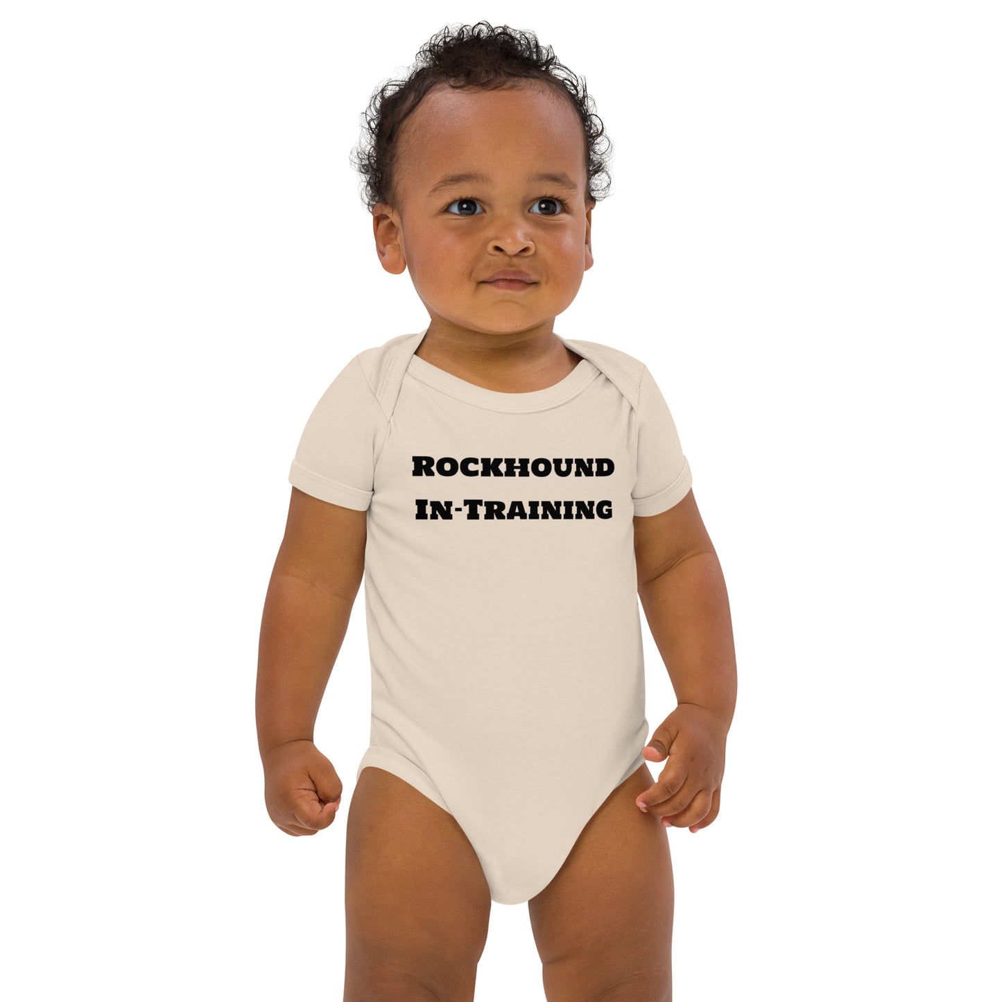 'Rockhound In Training' Organic Cotton Baby Bodysuit