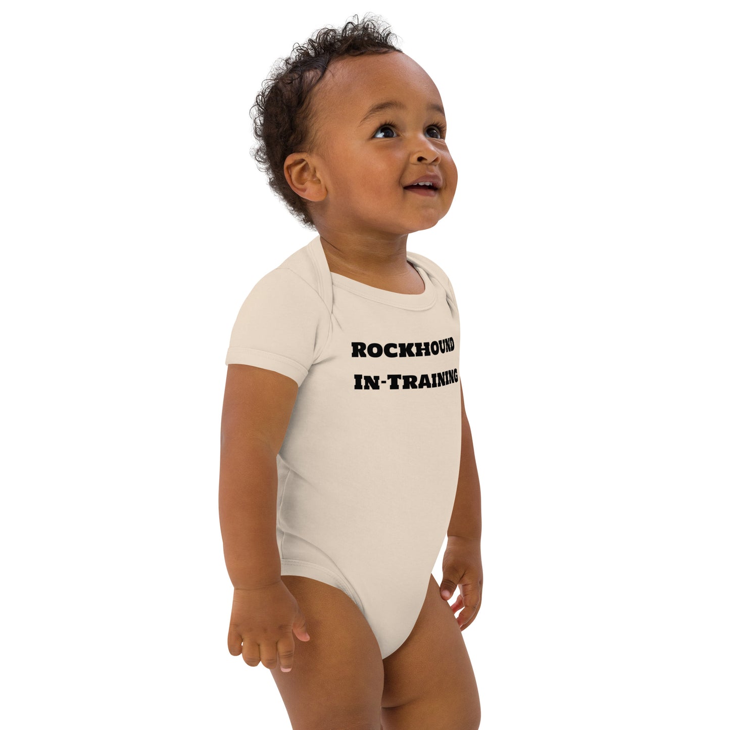 'Rockhound In Training' Organic Cotton Baby Bodysuit