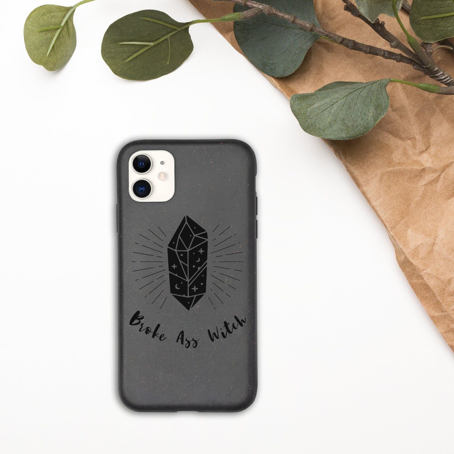 Funda biodegradable moteada 'Broke Ass Witch' para iPhone®