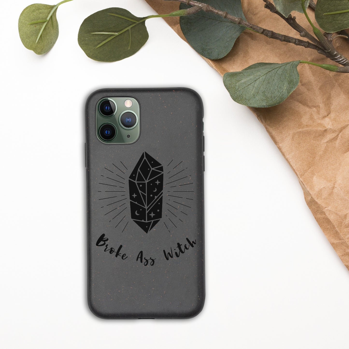 Funda biodegradable moteada 'Broke Ass Witch' para iPhone®