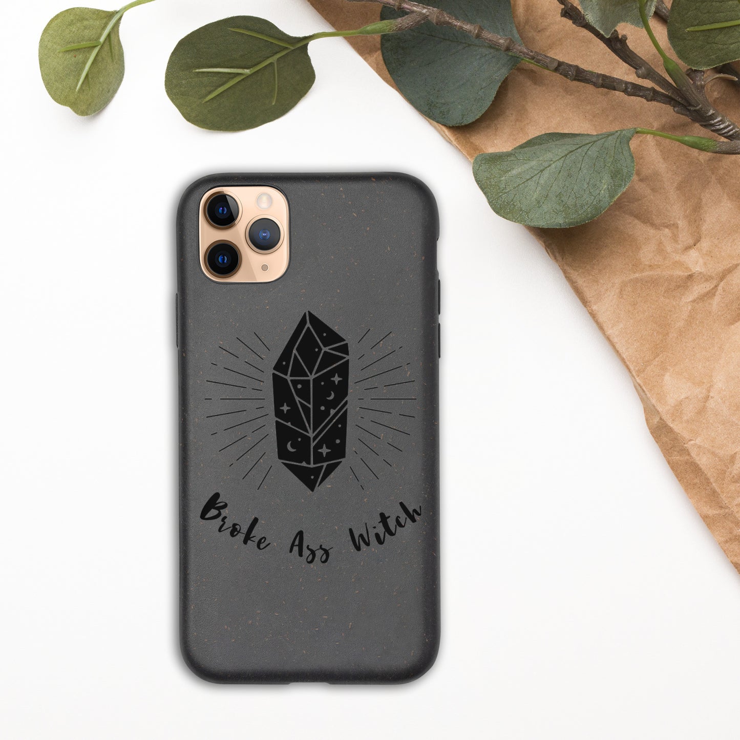 Funda biodegradable moteada 'Broke Ass Witch' para iPhone®