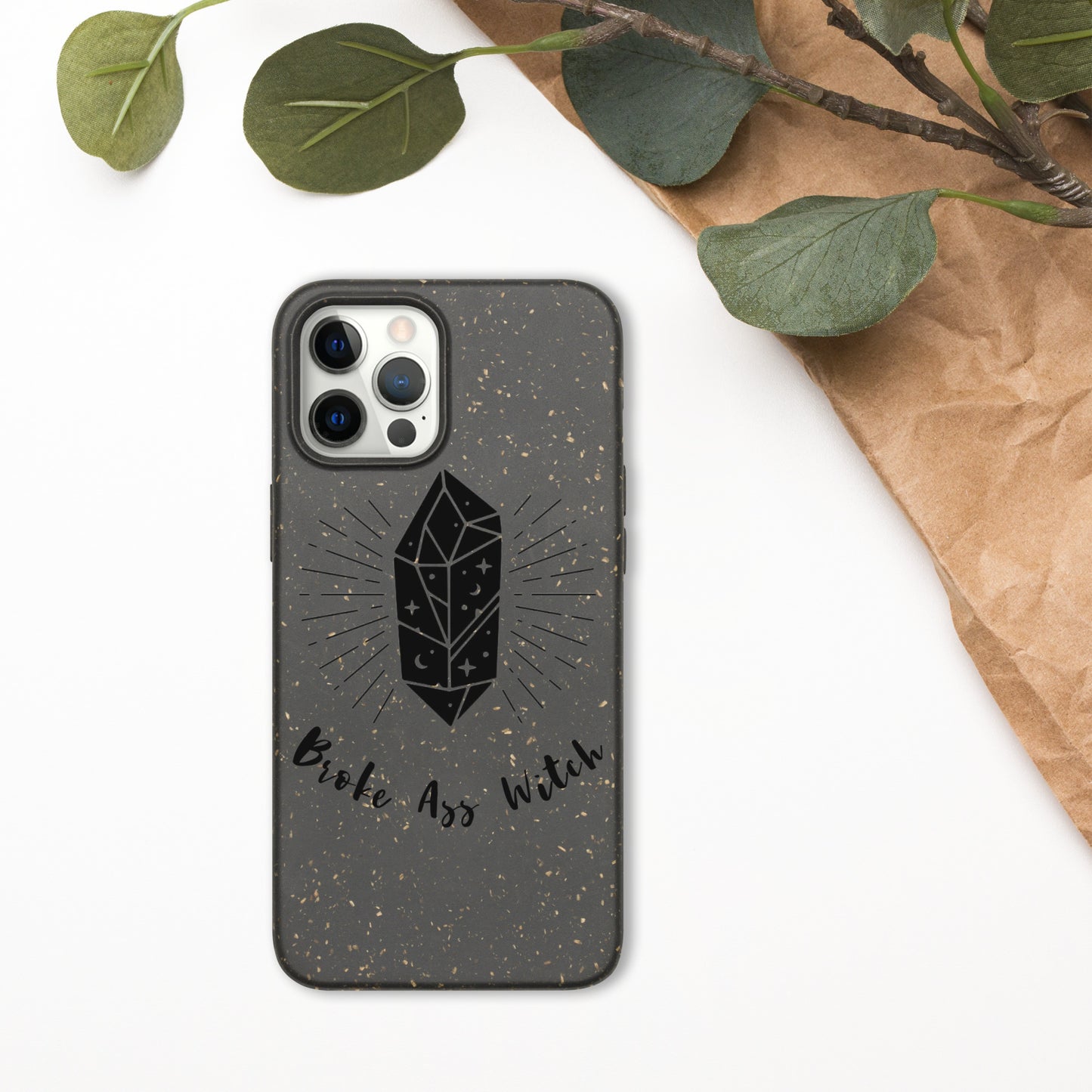 Funda biodegradable moteada 'Broke Ass Witch' para iPhone®