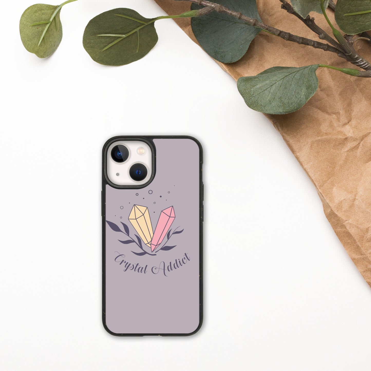 Funda biodegradable moteada 'Crystal Addict' para iPhone®