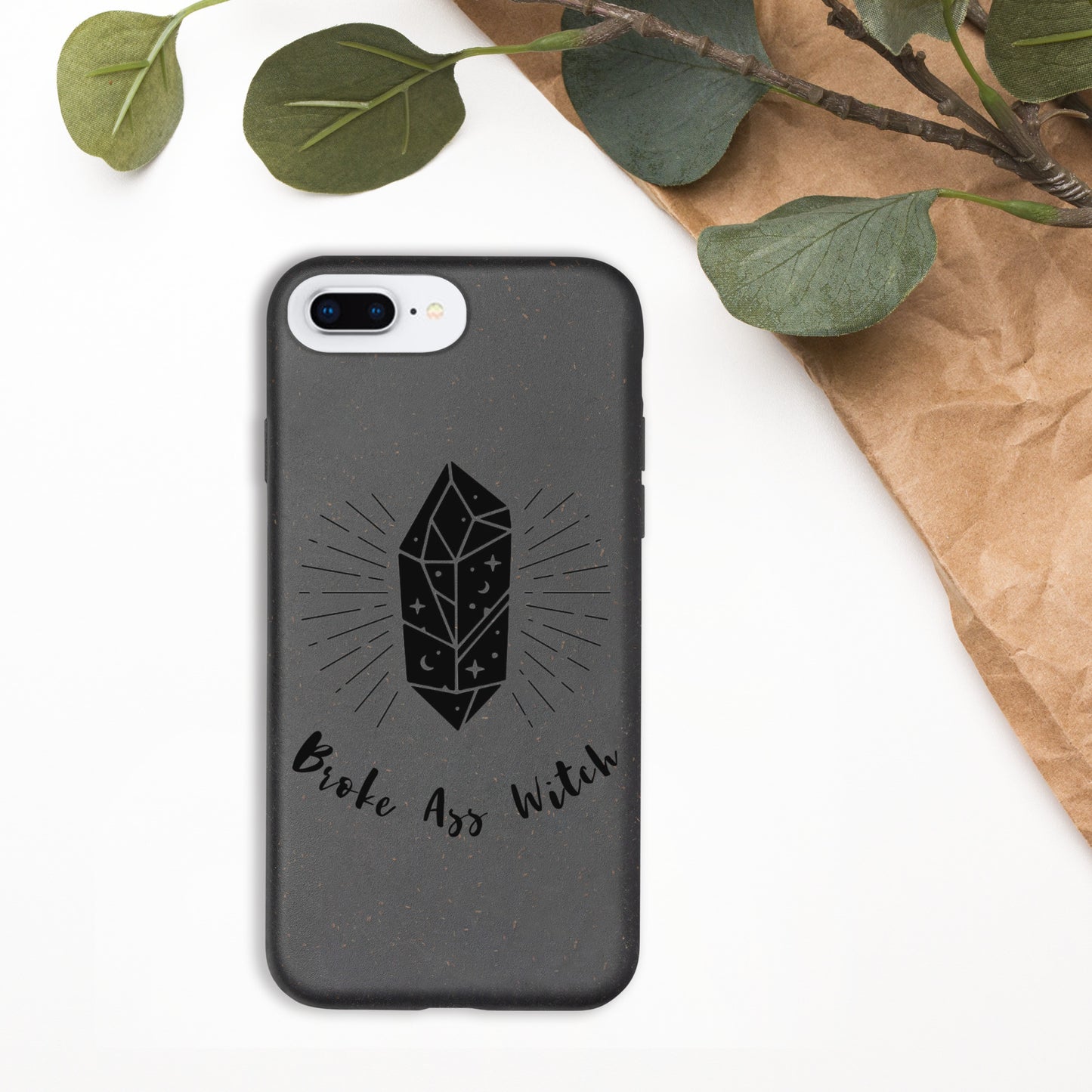 Funda biodegradable moteada 'Broke Ass Witch' para iPhone®