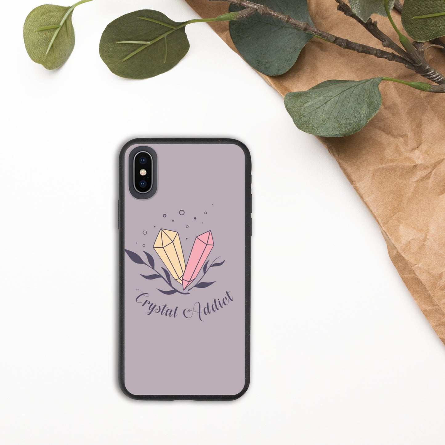 Funda biodegradable moteada 'Crystal Addict' para iPhone®