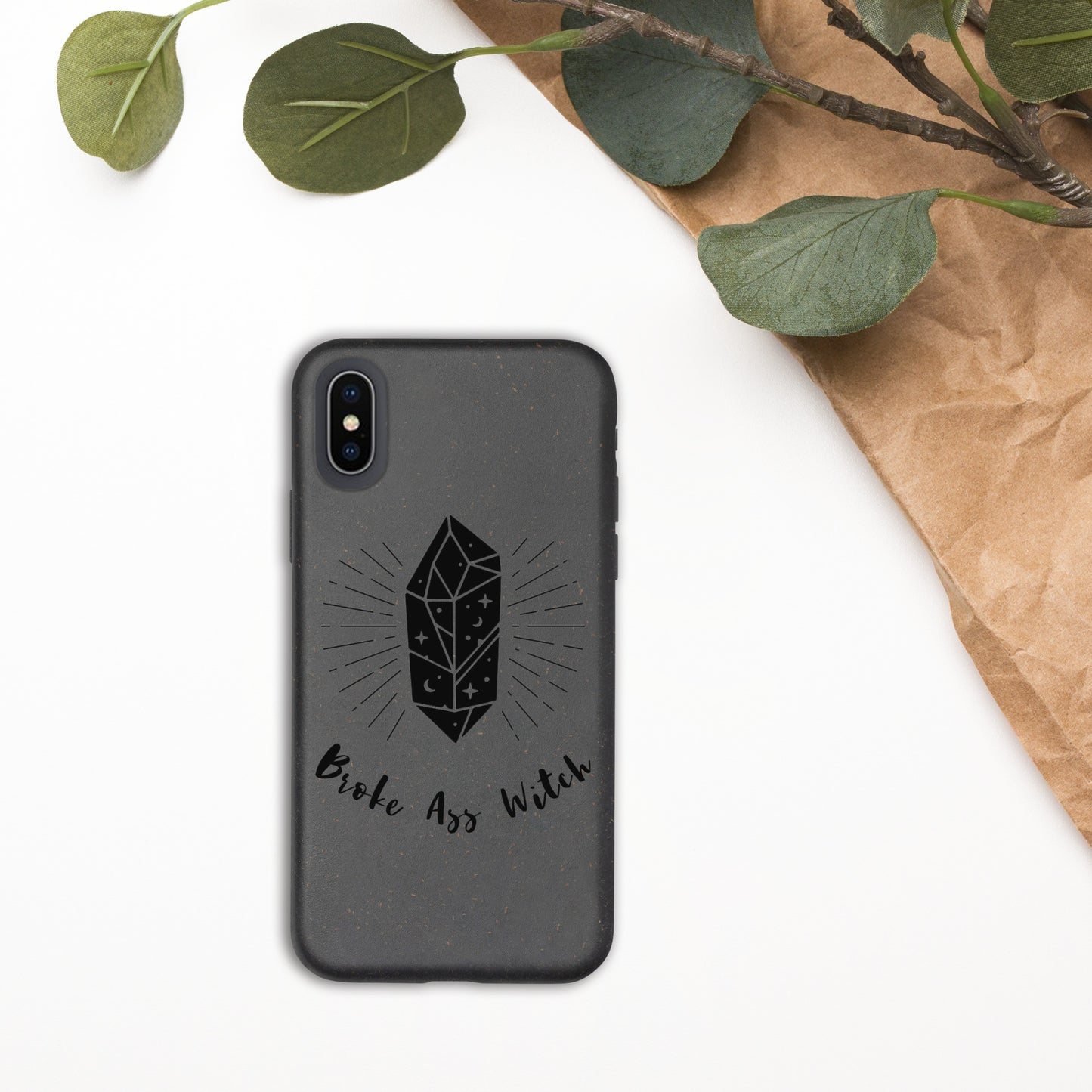 Funda biodegradable moteada 'Broke Ass Witch' para iPhone®