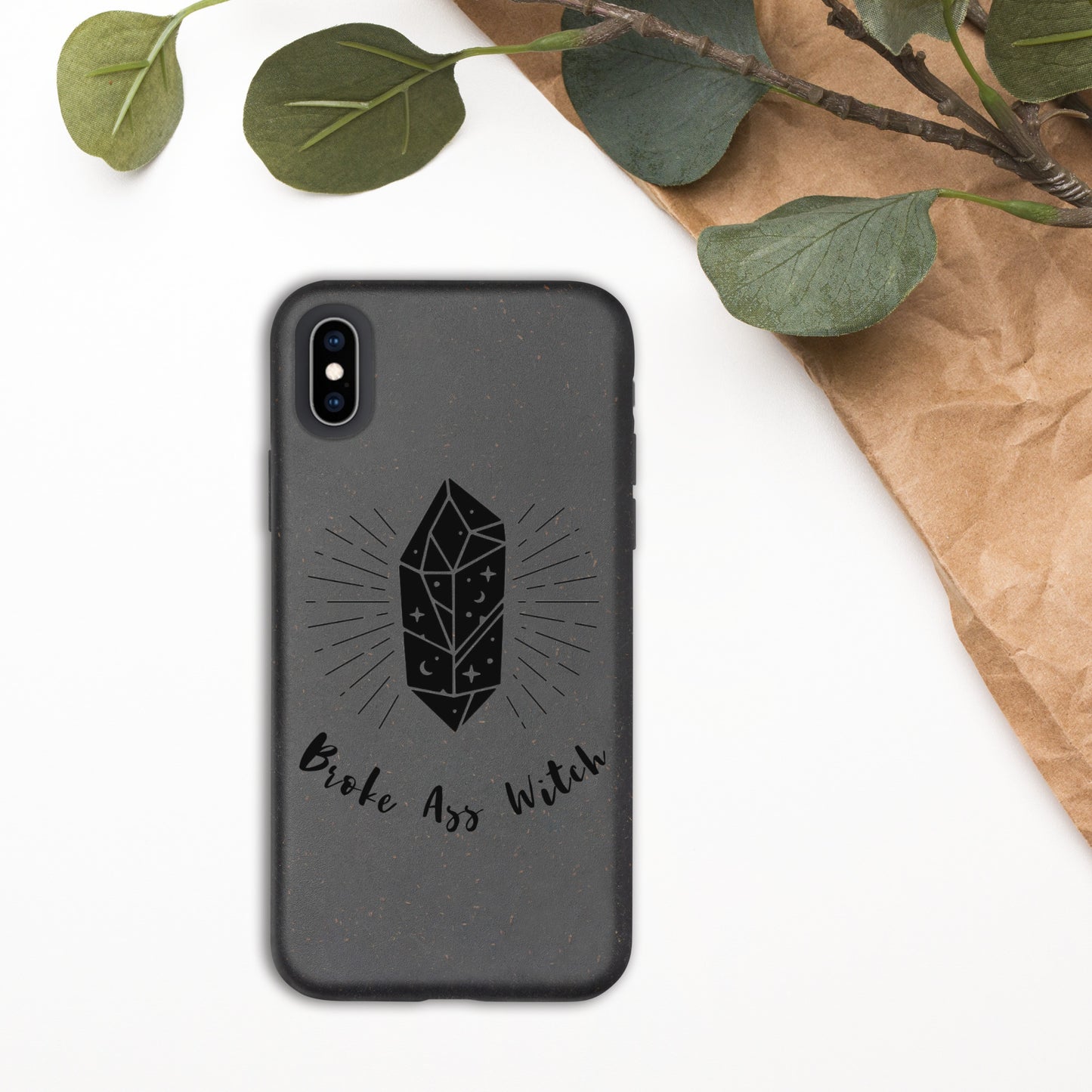 Funda biodegradable moteada 'Broke Ass Witch' para iPhone®
