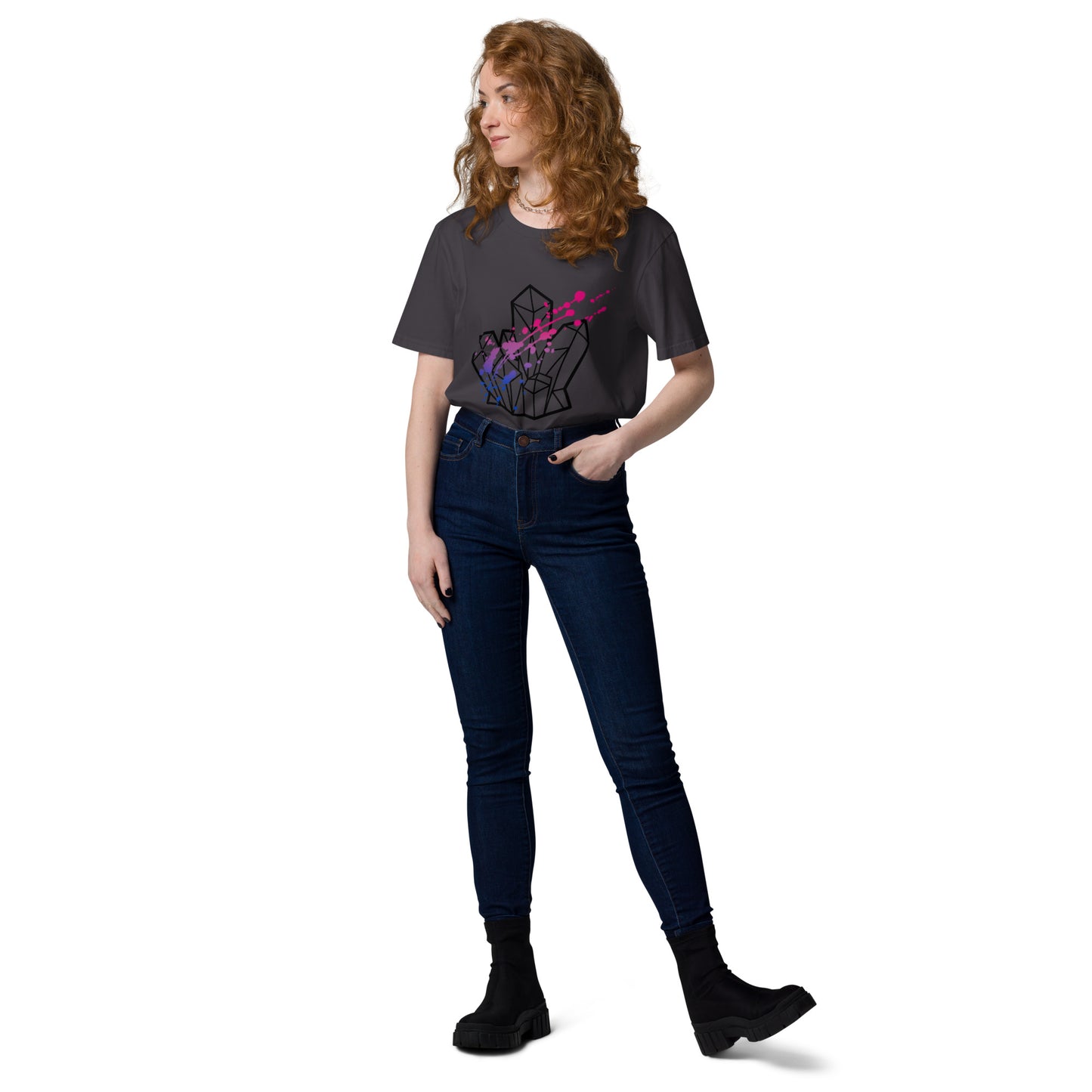 Bi Pride Splatter Unisex Organic Cotton T-Shirt
