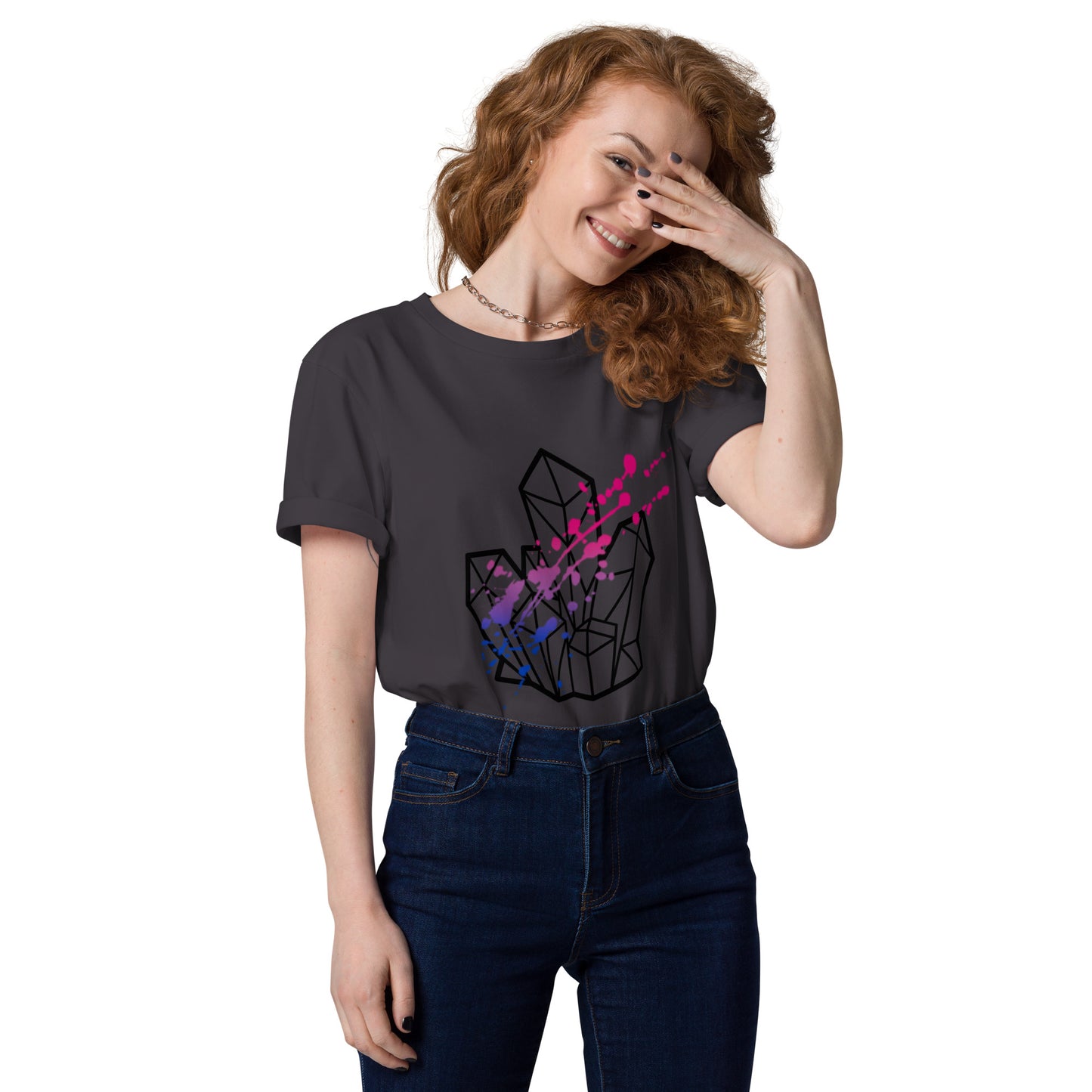 Bi Pride Splatter Unisex Organic Cotton T-Shirt