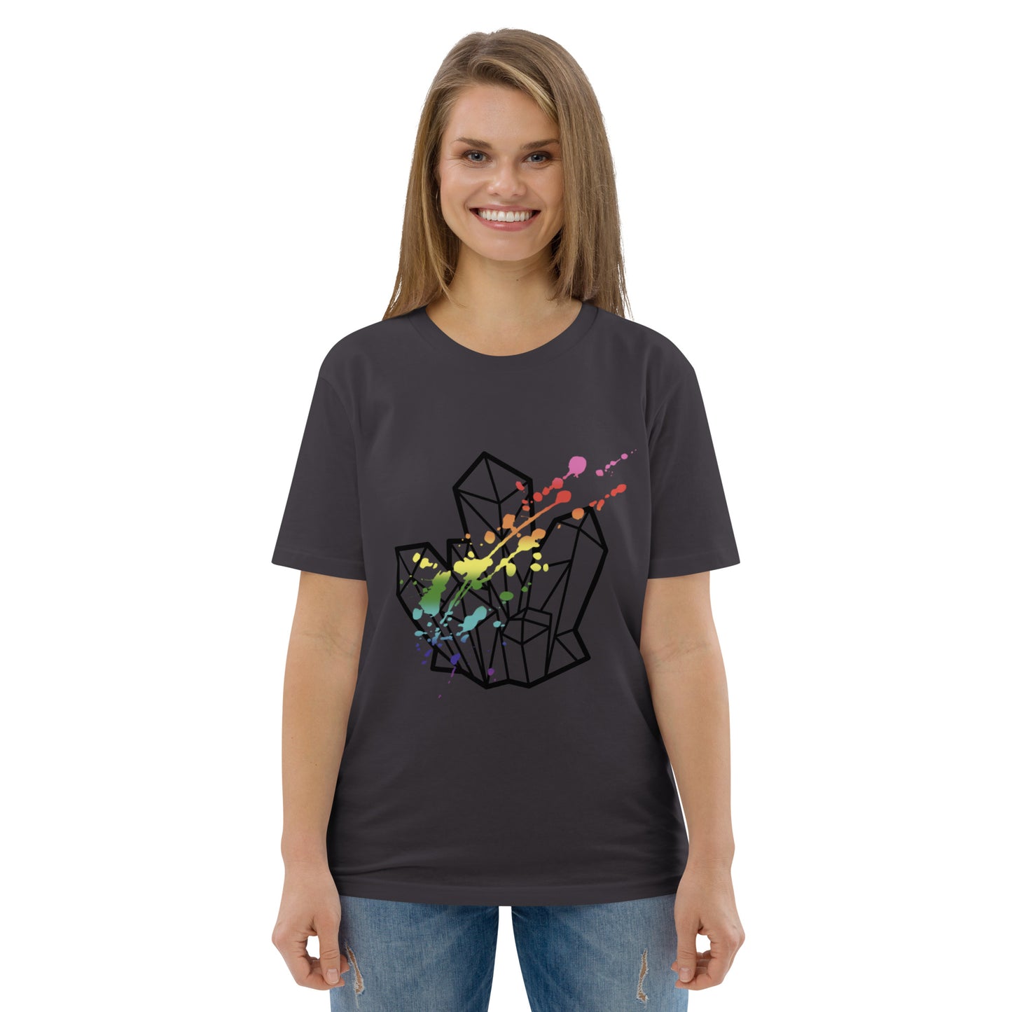 Pastel Pride Splatter Unisex Organic Cotton T-Shirt