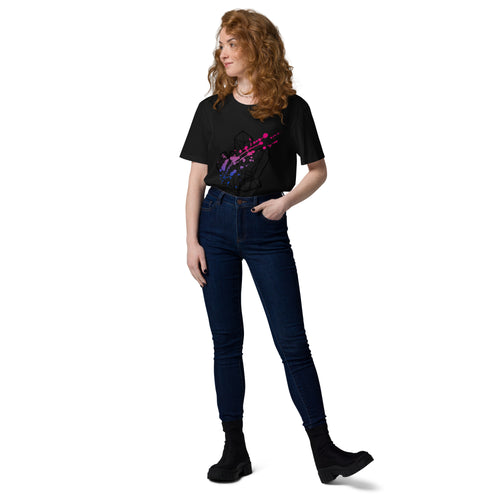 Bi Pride Splatter Unisex Organic Cotton T-Shirt