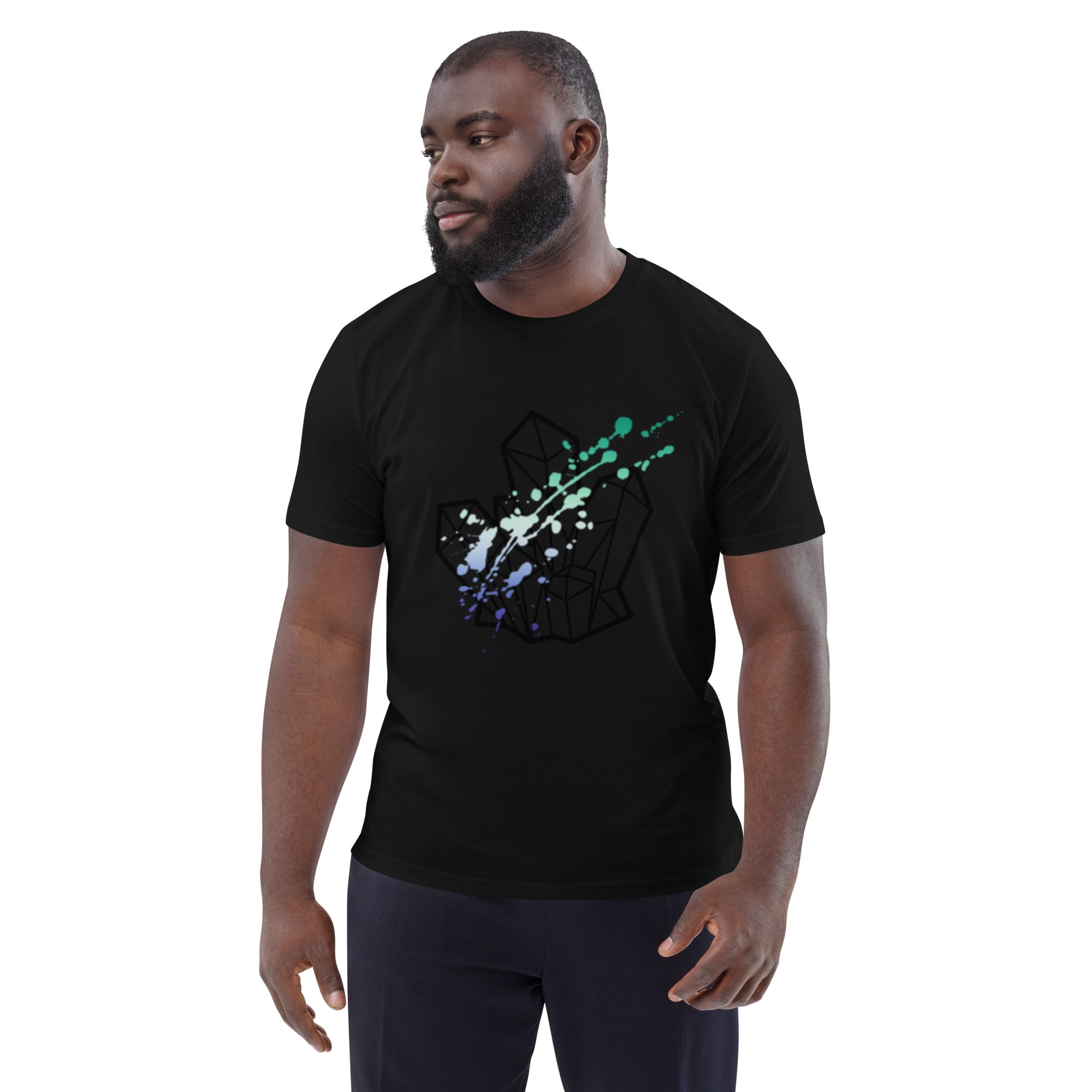 Gay Pride Splatter Unisex Organic Cotton T-Shirt