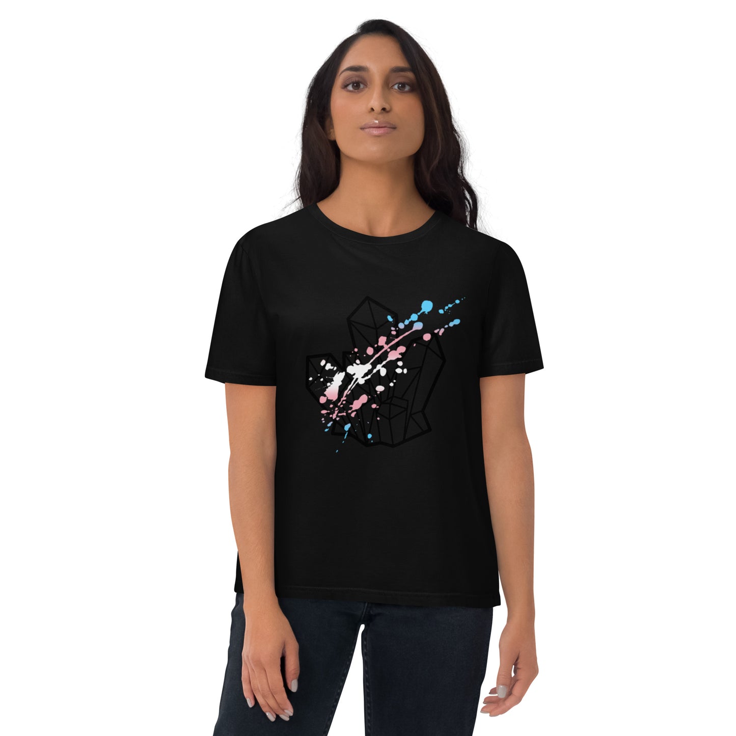 Trans Pride Splatter Unisex Organic Cotton T-Shirt