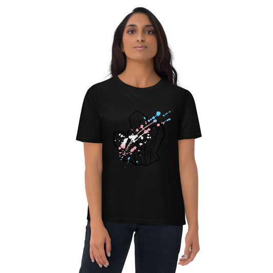 Trans Pride Splatter Unisex Organic Cotton T-Shirt