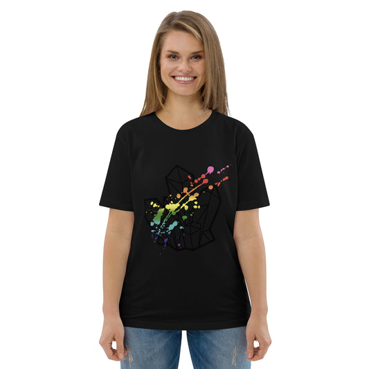 Pastel Pride Splatter Unisex Organic Cotton T-Shirt