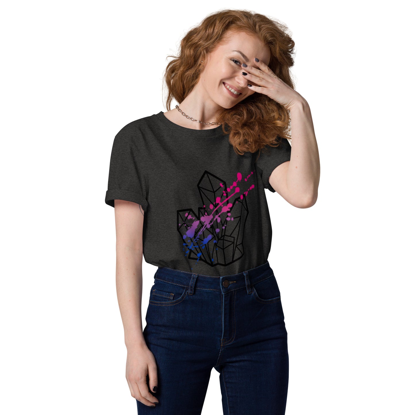 Bi Pride Splatter Unisex Organic Cotton T-Shirt