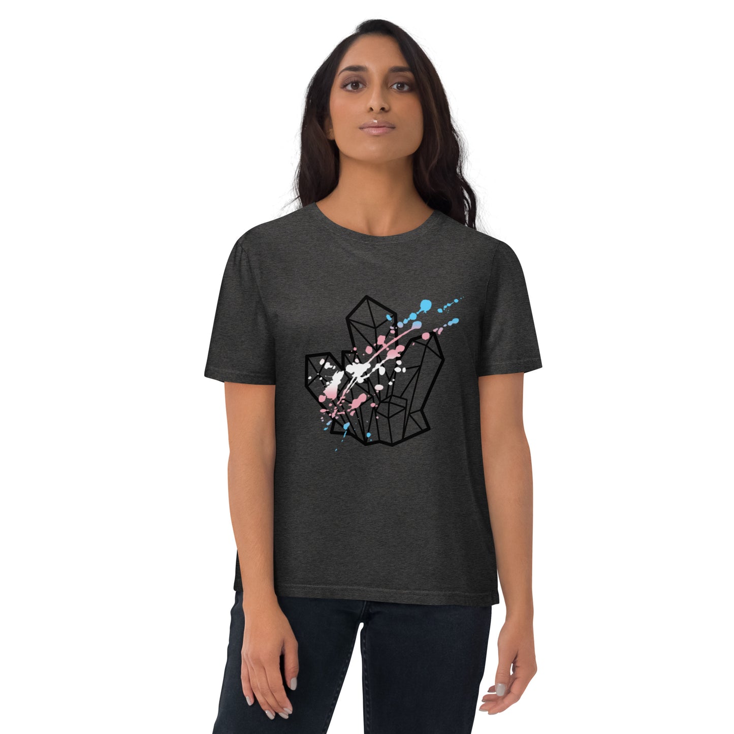 Trans Pride Splatter Unisex Organic Cotton T-Shirt