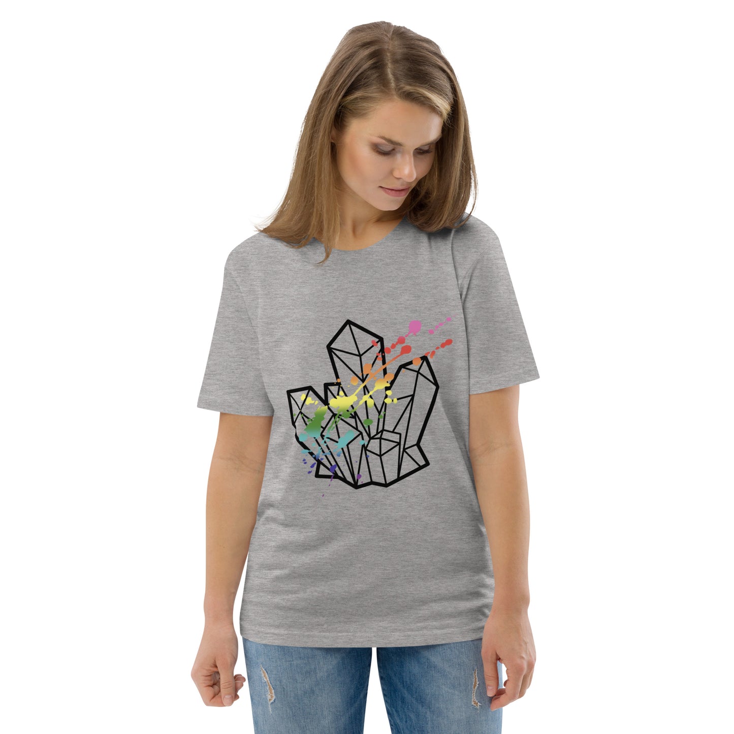 Pastel Pride Splatter Unisex Organic Cotton T-Shirt