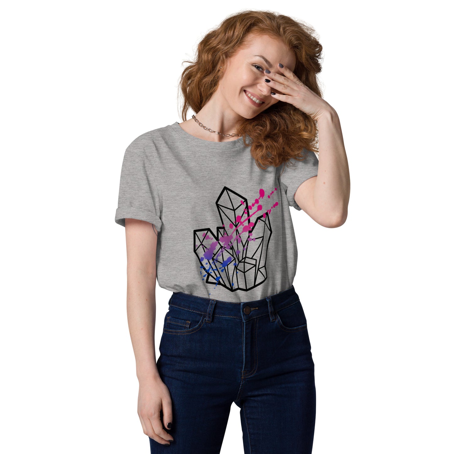 Bi Pride Splatter Unisex Organic Cotton T-Shirt