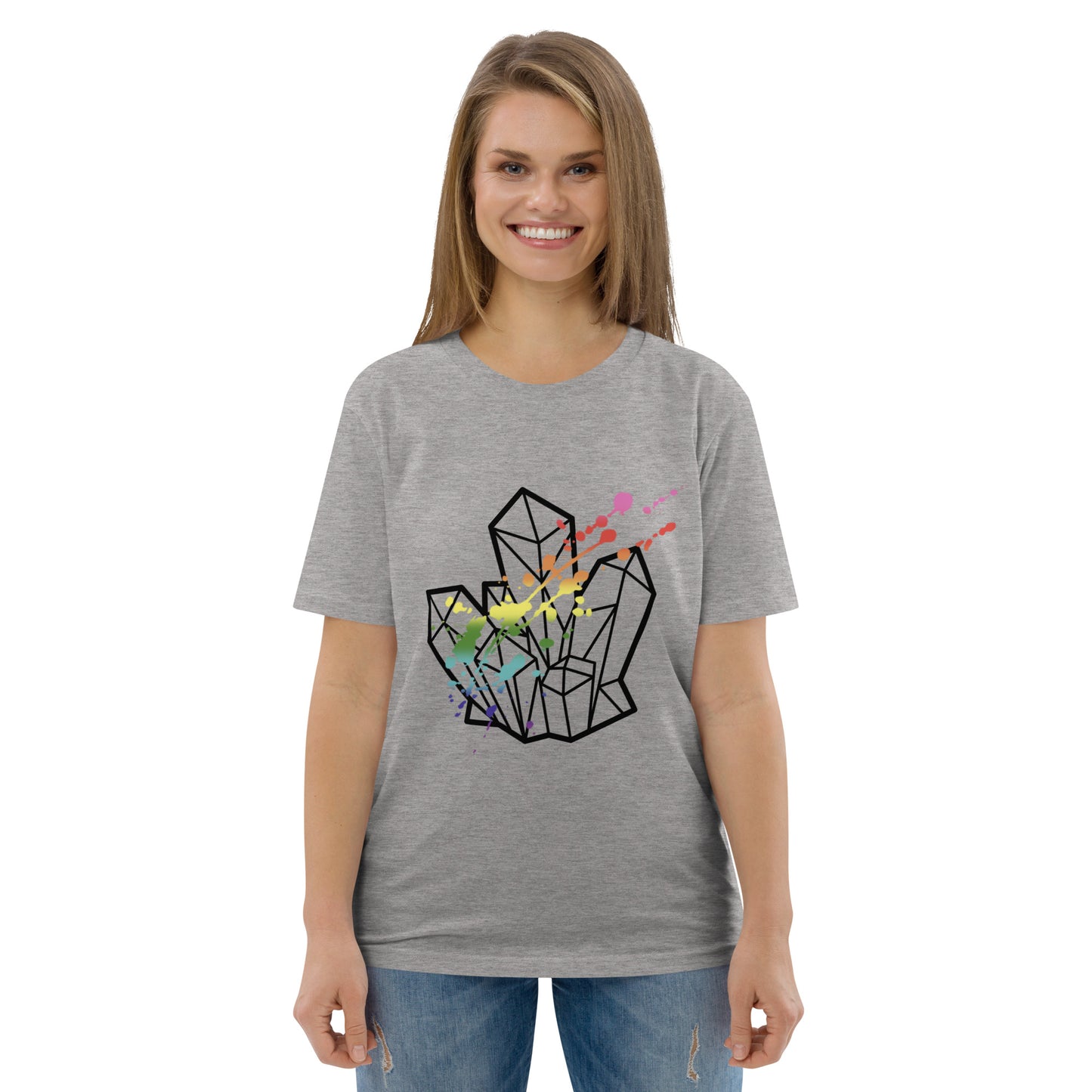 Pastel Pride Splatter Unisex Organic Cotton T-Shirt