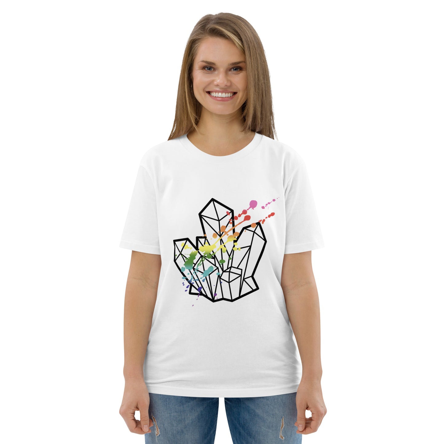 Pastel Pride Splatter Unisex Organic Cotton T-Shirt