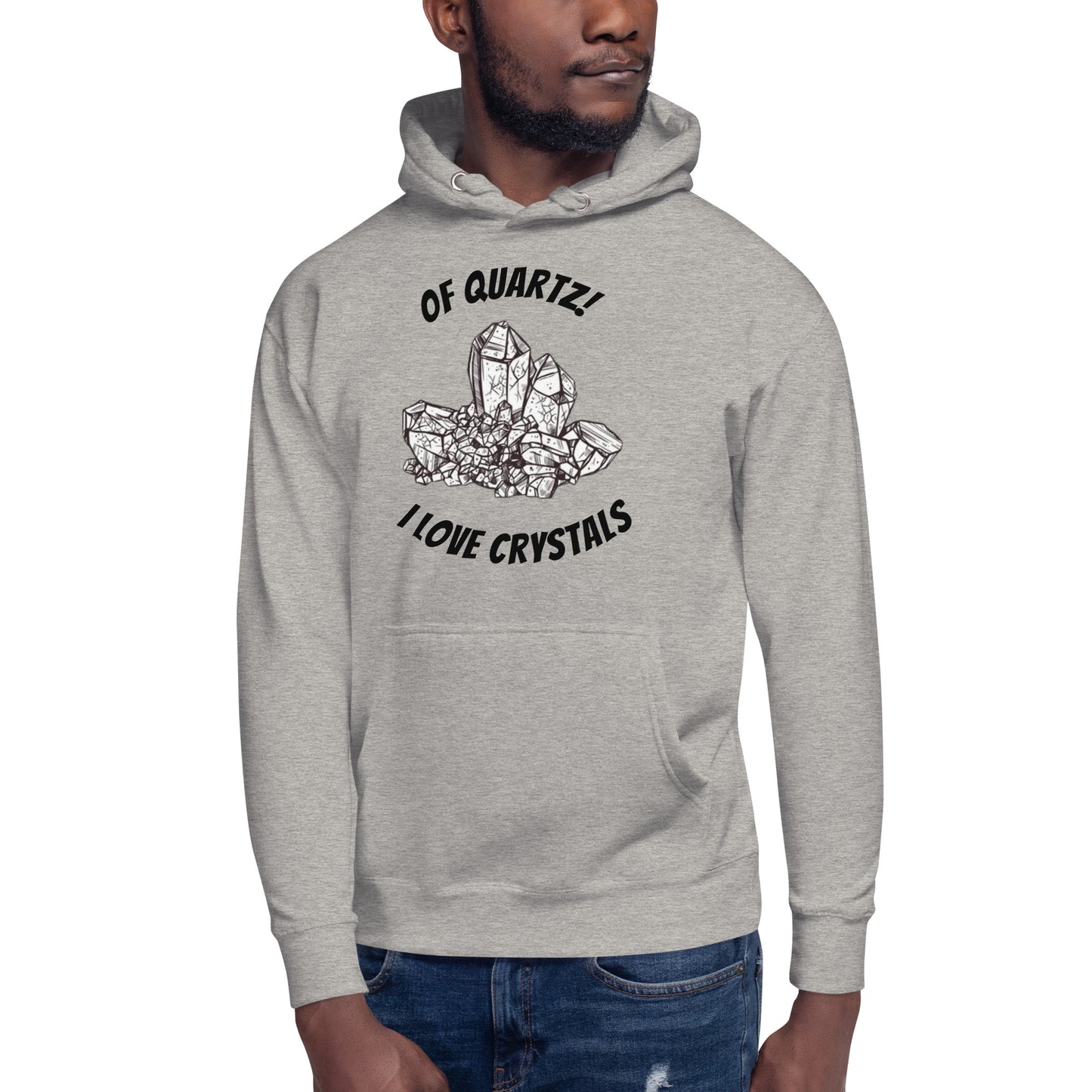 Sudadera con capucha unisex 'De cuarzo, me encantan los cristales'
