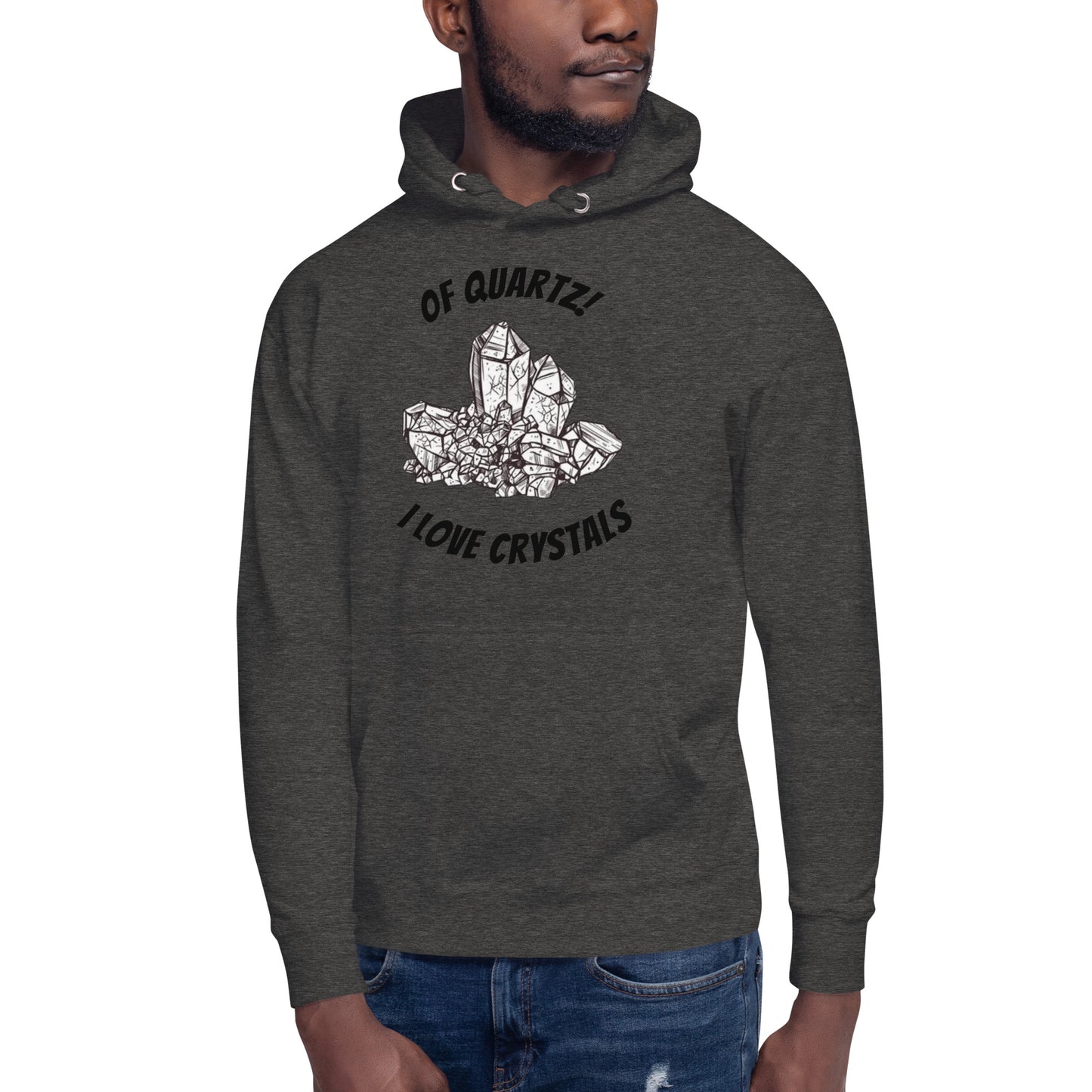 Sudadera con capucha unisex 'De cuarzo, me encantan los cristales'