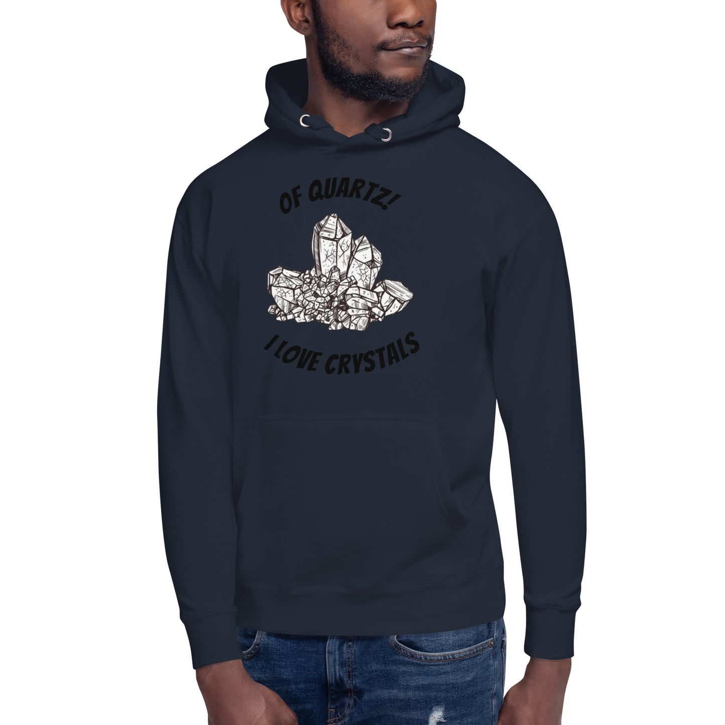 Sudadera con capucha unisex 'De cuarzo, me encantan los cristales'