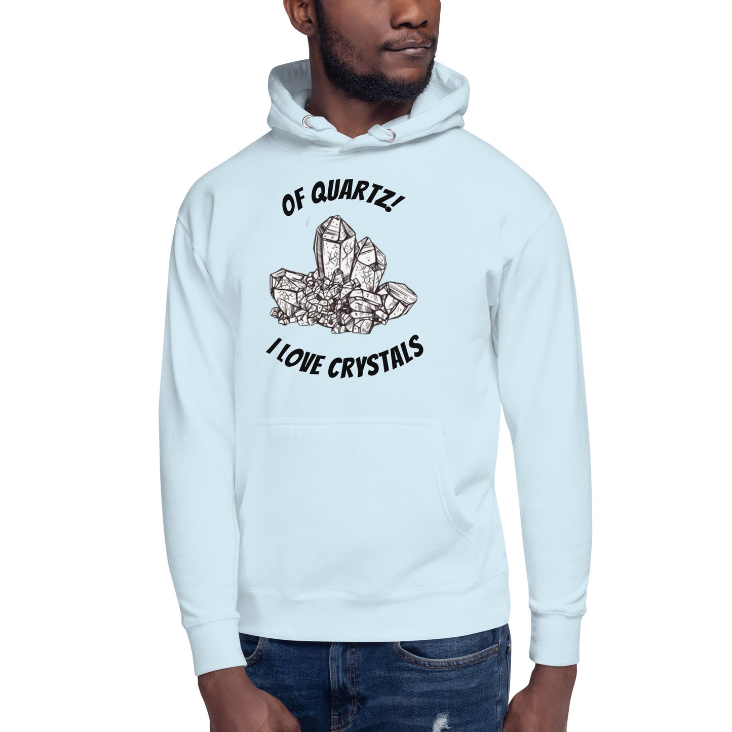 Sudadera con capucha unisex 'De cuarzo, me encantan los cristales'