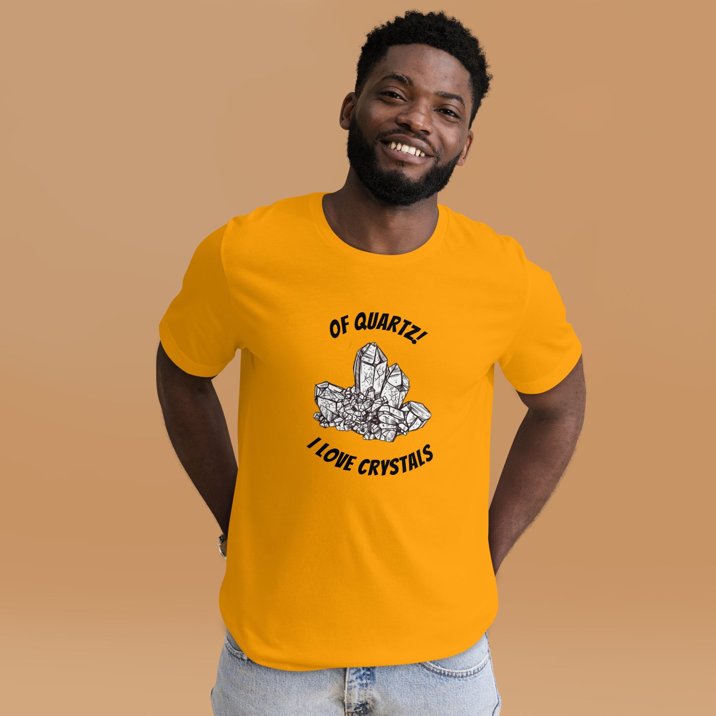 'Of Quartz, I Love Crystals' Unisex T-Shirt