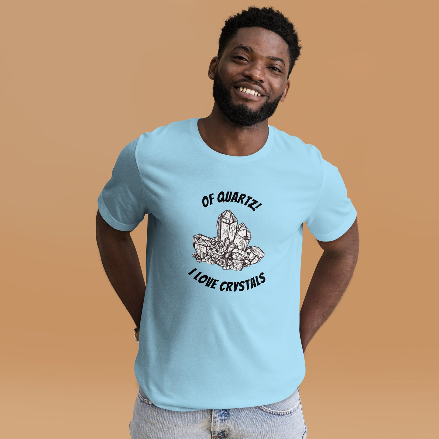 'Of Quartz, I Love Crystals' Unisex T-Shirt