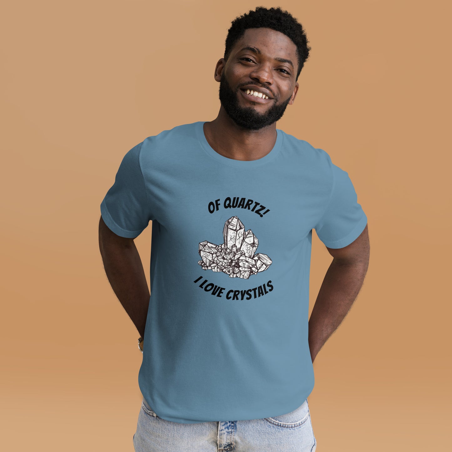 'Of Quartz, I Love Crystals' Unisex T-Shirt