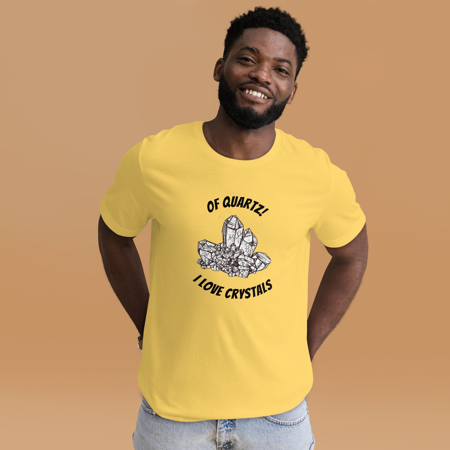 'Of Quartz, I Love Crystals' Unisex T-Shirt